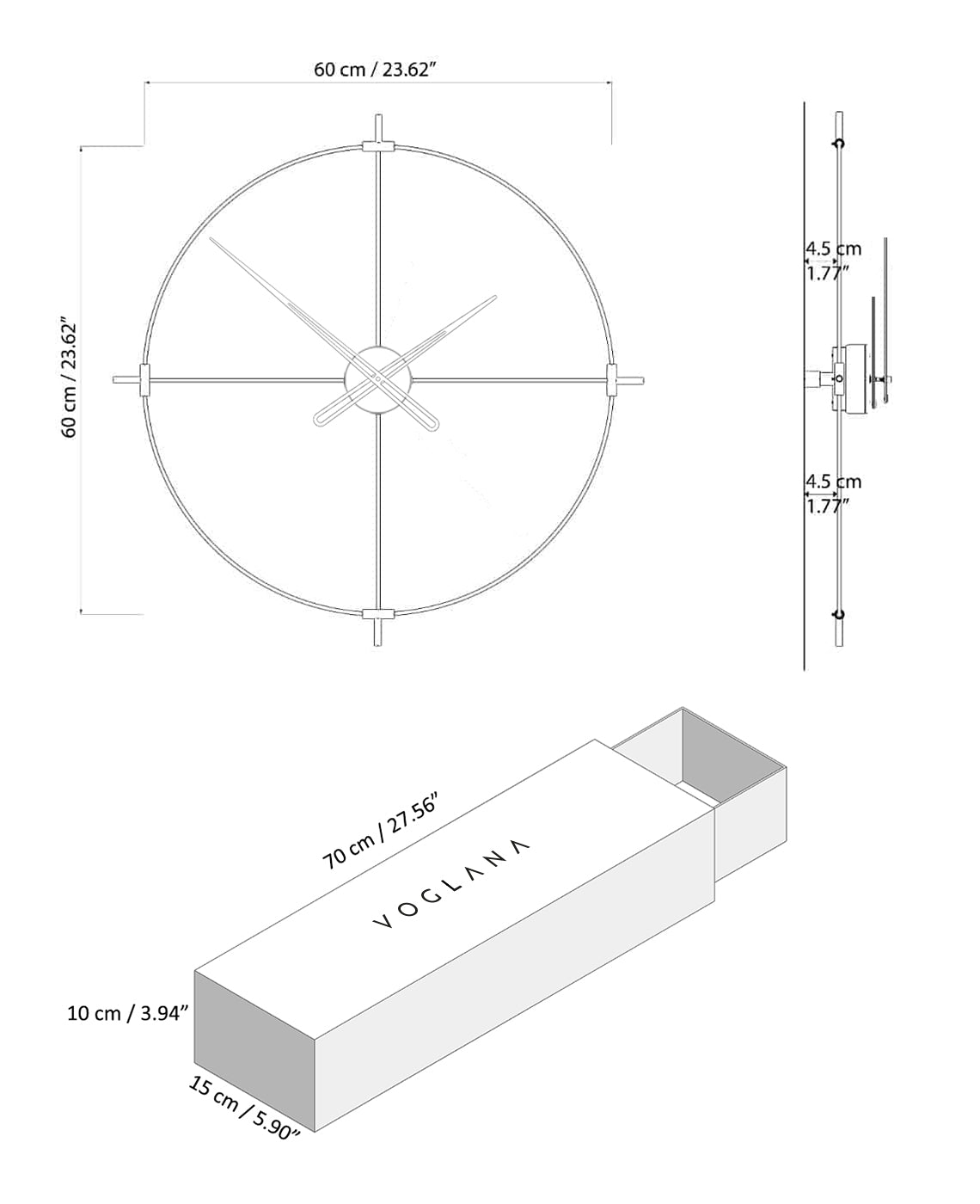 Size chart for Sentivo 60