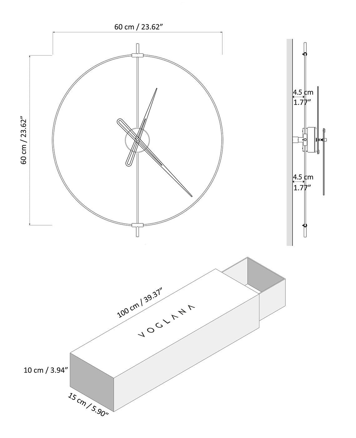Size chart for Estilo 60